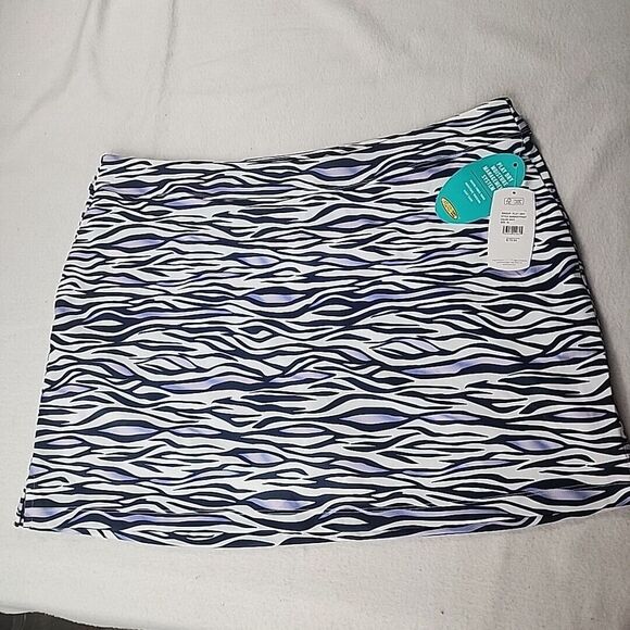 GREG NORMAN Purple White Zebra Print Skort Skirt Golf Size XL NEW‎ - Picture 1 of 8